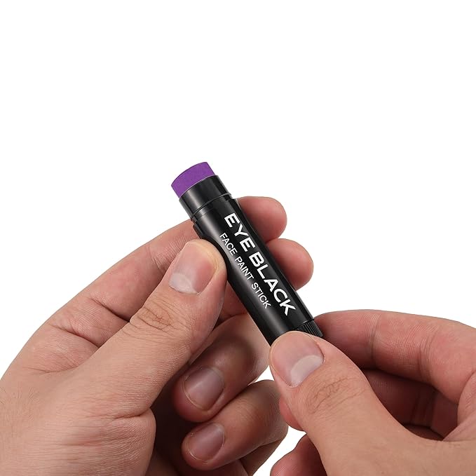 PURPLE EYE BLACK STICK, Anti-Glare Eyeblack For Baseball Football Softball Lacrosse Accessories, Sweat-Proof Eye Black Grease Paint, Smooth & Long Lasting, Rich Full Coverage