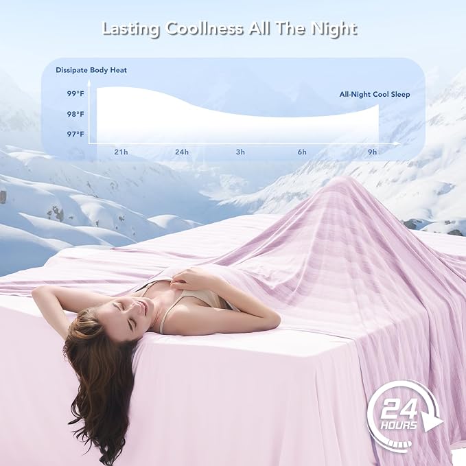 Cooling Blanket Queen Size- 90"x90" Summer Cooling Throw Blanket for Hot Sleepers Arc-Chill Q-Max >0.45 Cool Fiber, Keeps Cool for Night Sweats, Soft Lightweight Sofa Blankets for Kid Adults