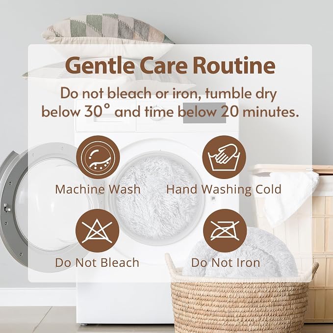 JOLLYVOGUE Calming Dog Bed for Small Dogs - 23 inches Donut Washable Small Dog Bed for Kittens & Puppies, Anti-Slip Round Fluffy Plush Faux Fur Cat Beds (Fits up to 25 lbs Pets, Aqua Blue)