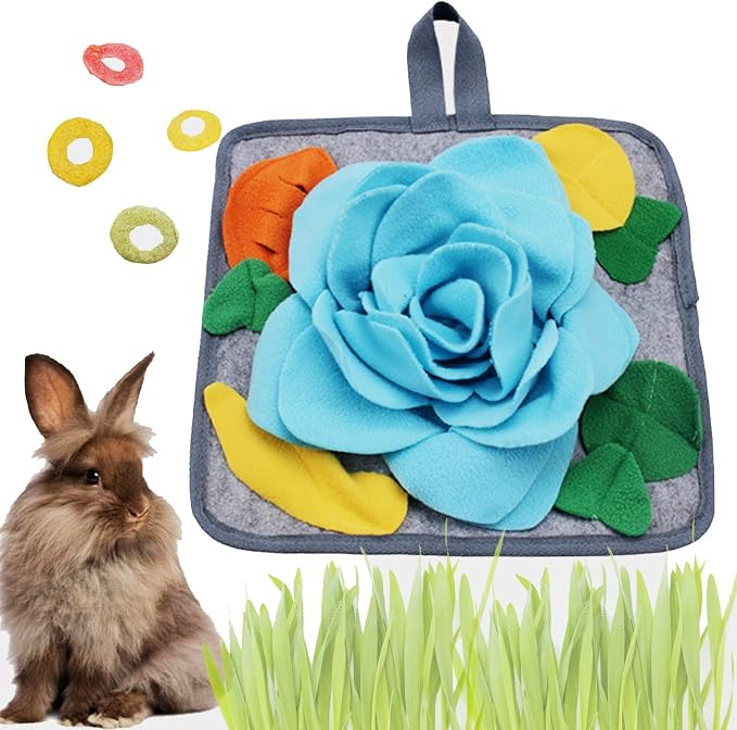 Abizoo Bunny Snuffle Mat Toy, 11.8''x11.8''