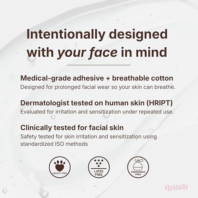 Overnight Anti Wrinkle Patches for Women - Japanese Face Tape for Forehead, Smile Lines - Pre-Cut Kinesiology Face Tape in 2 Sizes - Hypoallergenic, Skin Safe, Latex-Free (Original)