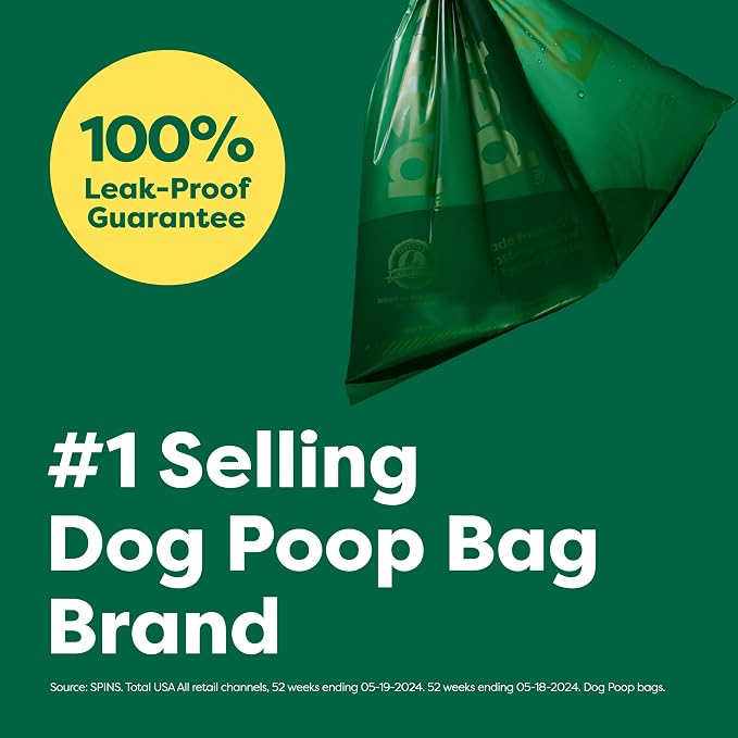 Earth Rated Dog Poop Bags on Refill Rolls, 600 Bags, Unscented | Guaranteed Leak Proof and Extra Thick Waste Bag Refill Rolls