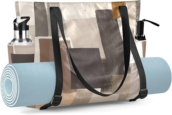 MCHIVER Yoga Bag for Women Men Large Yoga Mat Bag with Adjustable Strap Workout Bags Totes for Pilates Yoga Travel