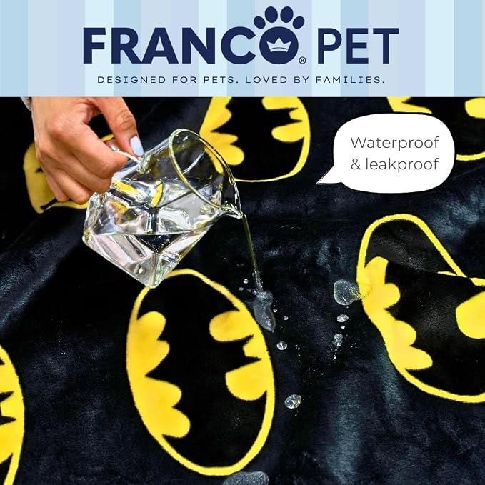 Batman DC Comics Waterproof Dog Bed Cover, XL 60x80 Pet Blanket for Furniture Bed Couch Sofa, (Officially Licensed) by Franco