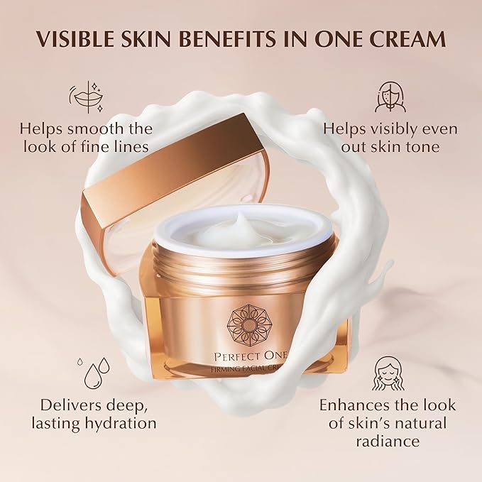 PERFECT ONE Japanese Skincare Trio: Niacinamide, Collagen & Hyaluronic Acid Set - Firming Facial Cream, Firming Body Cream & Bubble Cream Wash for Hydration and Nourishment