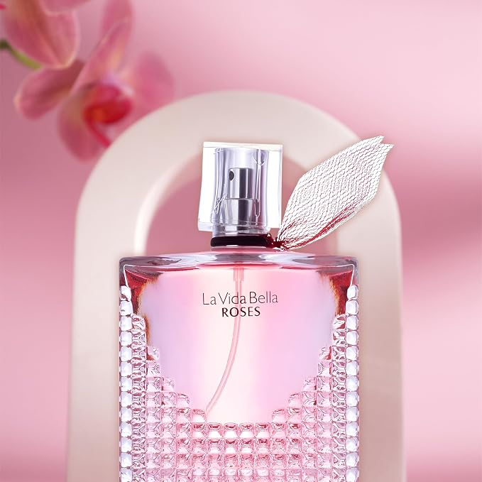 A CENTER La Vida Bella Extrail&La Vida Bella Rose Perfume Set for Women - Floral Fragrance Gift Set with Coconut,Vanilla,Patchouli,Floral & Sweet | 3.4 Fl Oz Each Women Perfume Set