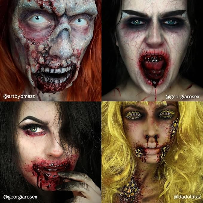 Mehron Makeup Stage Blood | Realistic For Halloween | Washable Fake Blood for Special FX, Stage & Screen, Halloween, & Cosplay (4.5) (Dark Venous)