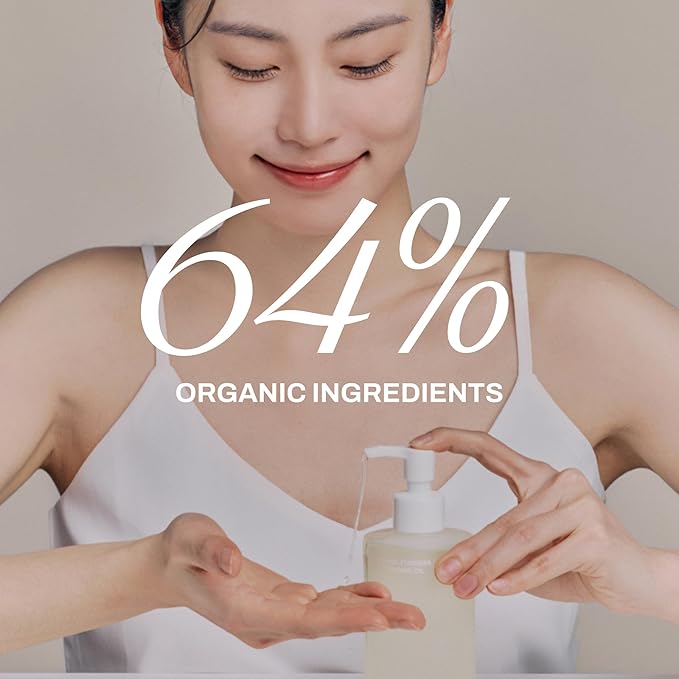 Whamisa Organic Flowers Cleansing Oil, Face Cleanser, Postbiotic-Rich Makeup Remover for Deep Cleansing, Pore Care, Rolling, Fermented, Easy Clean, Korean Skin Care (260ml)