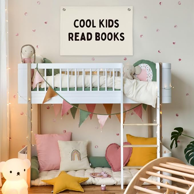 Reading Corner Decor for Classroom,Cool Kids Read Books Canvas Banner,Read Sign Wall Hanging Banner Flag Decor for Reading Nook,Classroom Decor Kid Room Decor Read Corner Flag Banner 30x20 Inch