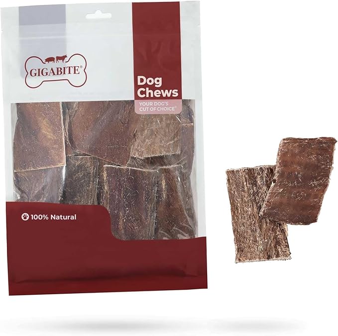 Best Pet Supplies GigaBite Beef Esophagus Dog Treats - 1-lb Bag | All Natural, Single-Ingredient Beef Gullet Chews, High Protein, Rawhide Free, Supports Dental Health