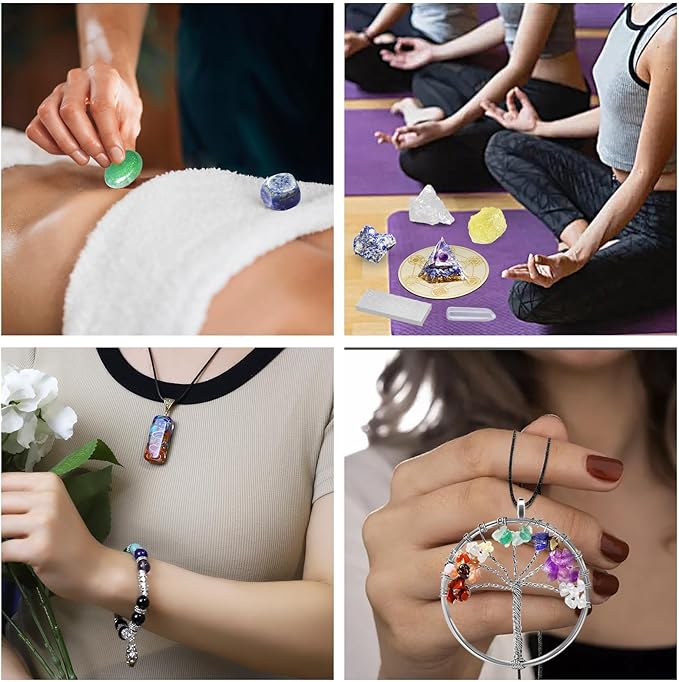 Crystals and Healing Stones, 26 Pcs Healing Crystal Set for Meditation, 7 Raw Chakra Stones Crystals Pyramid Reiki Real Crystal Stones with Wooden Box, Gifts for Women, Valentine's Day Gift