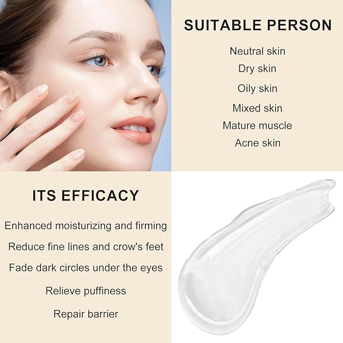 Instant Eye Tightener - Quickly Reduces Dark Circles, Eye Bags, Puffiness and wrinkles, Locks in Moisture