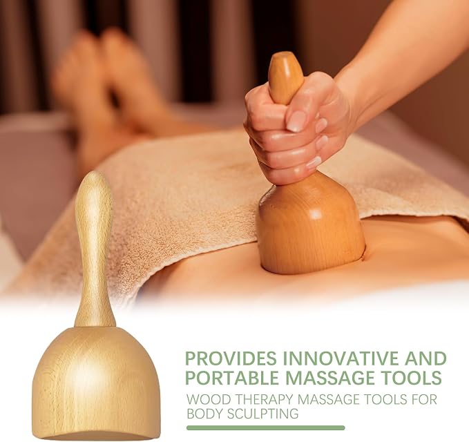 AICNLY 4 Pcs Wood Therapy Massage Tools for Body Shaping, Lymphatic Drainage Massager, Maderoterapia kit, Wooden Massage Roller, Anti-Cellulite Massager, Body Sculpting Tools Set