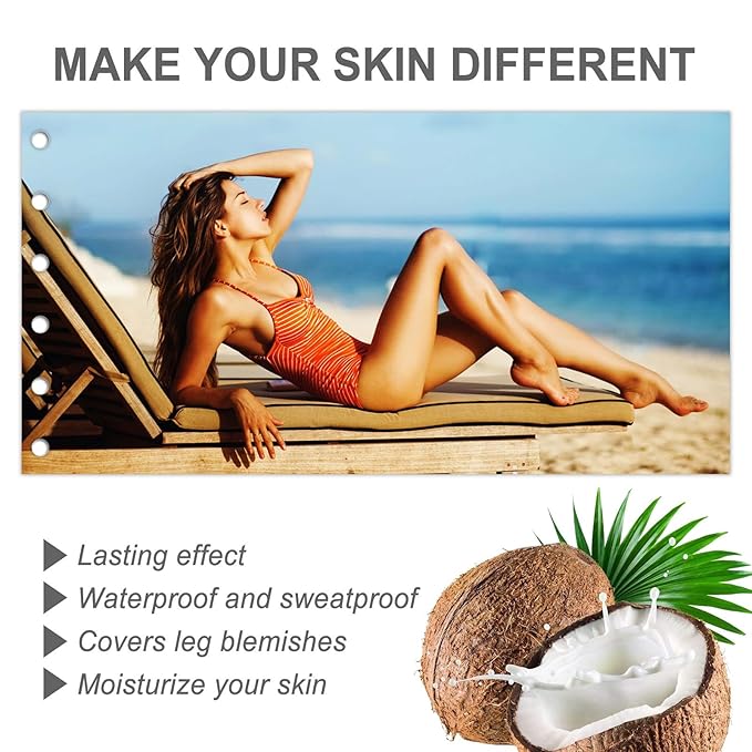 Leg Makeup Waterproof No Transfer,Flawless Looking Leg and Body Scar Cover up Makeup, Easy Application for All Skin Tones. (3# Bronze)