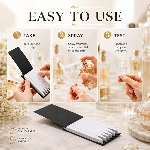 Perfume Strips Perfume Test Paper Fragrance blotter Strips Scent Test Strips are Designed for the Detection of Aromatherapy Oils, perfumes, Essential Oils, etc. -200pcs