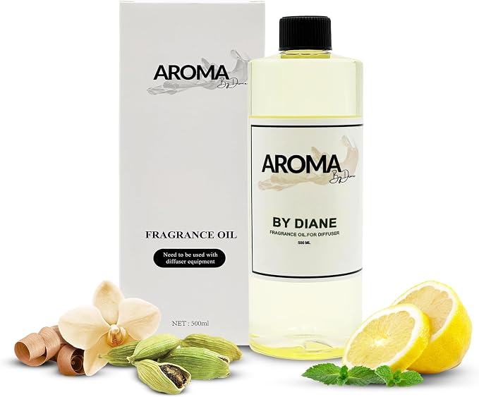 Essential Oils for Diffuser - by Diane Fragrance Oil Blend - Luxury Hotel Inspired Aromatherapy Oils - Leather, Cardamon and Lemon Scent - 500ml