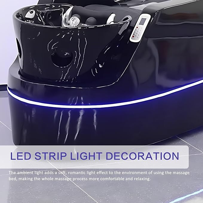 Shampoo Bed and Electric Message Table - Message Shampoo Bed and Head Spa Equipment with Water Circulation and Led Lights