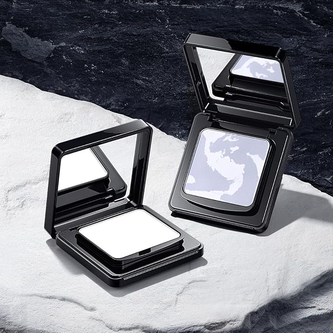CARSLAN 1.0 Waterproof Face Pressed Powder Compact, 24H Longlasting Oil Control Pressed Setting Powder Talc-Free Makeup, Shine Free, Poreless, Smooth, 01 Golden for dry&com skin (0.28Oz)