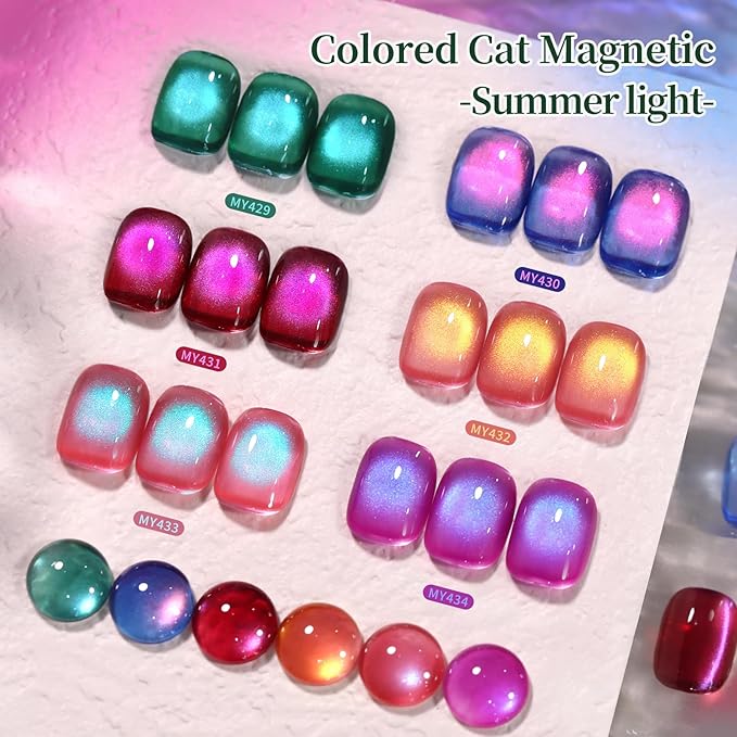 Born Pretty Dark Green Cat Magnetic Eye Gel Polish,2026 Spring Summer Fruit Dark Green Holographic Glitter Shimmer Translucent Sheer Magnetic Gel Polish Salon DIY at Home