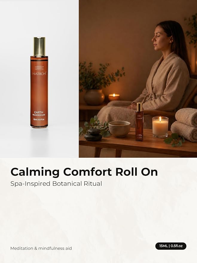 Meditation Essential Oil Roll-On 15ml, Sweet Orange, Patchouli & Sandalwood Oils Blend, GroundingAromatherapy Roller for Yoga, & Mindful Rituals, Earthy Citrus Scent, Tailored to Your Personality