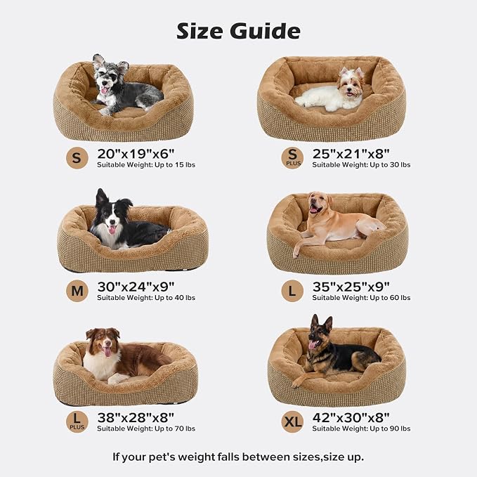 Dog Bed Medium Size, Orthopedic Warming Soft Calming Sleeping Durable with Anti-Slip Bottom