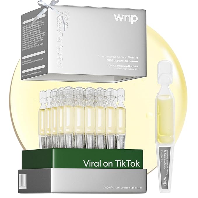 WNP collagen &4D hyaluronic acid Serum Anti Aging,Oil-Suspension Serum|Barrier repair Firming Emergency Repair|WaterOilBalance| Single-Use Vials Skincare for Sensitiveskin(1.2ml/0.04 fl.oz.)*30