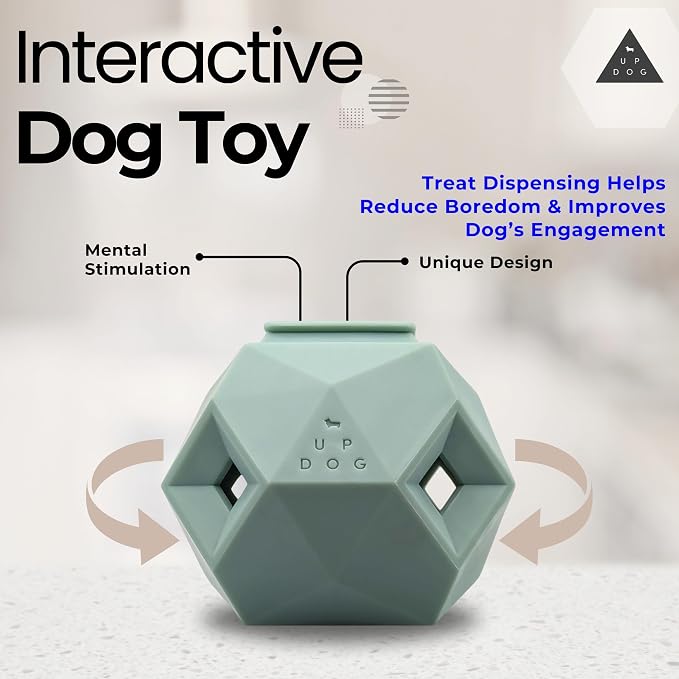 Treat Dispensing Balls for Medium Dogs and Cat Treat Dispenser Toy Interactive for Self-Play Improves Oral Hygiene, Mental Simulation, and Bordem Buster, Simple and Effective Food Toy (3.6 x 3.6 in)