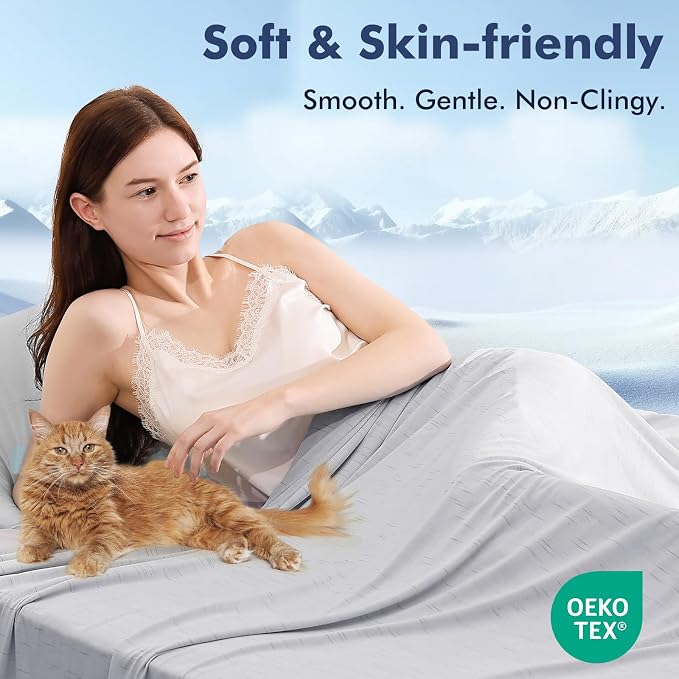 Elegear Double-Sided Arc-Chill® 3.0 Cooling Blanket for Hot Sleepers, Throw | Q-Max>0.5 Cooling Fabric, Absorbs Heat to Keep Body Cool, Lightweight Summer Blankets for Night Sweats & Menopause, 51"x67"