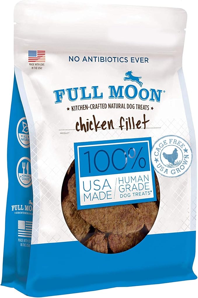 Full Moon® Chicken Fillet Dog Treats 48 oz | Human Grade, No corn, No wheat, No soy, Glycerin Free, Made in the USA
