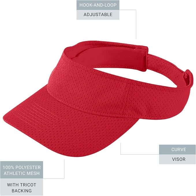 Augusta Sportswear Women's Athletic Mesh Visor - Stylish Sun Hat for Golf, Running, and Outdoor Activities