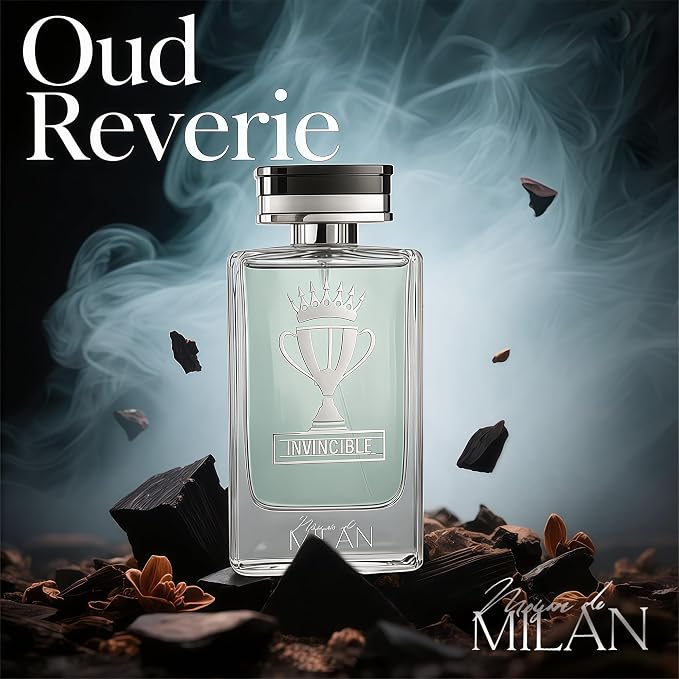 A CENTER Men's Cologne Gift Set of 4(MilanInvin&InvincibAquaSP&MCH&GREY) - 3.4 Fl Oz Each | Vanilla Bourbon, Leather & Amber Floral Fragrance | Luxury Eau de Toilette