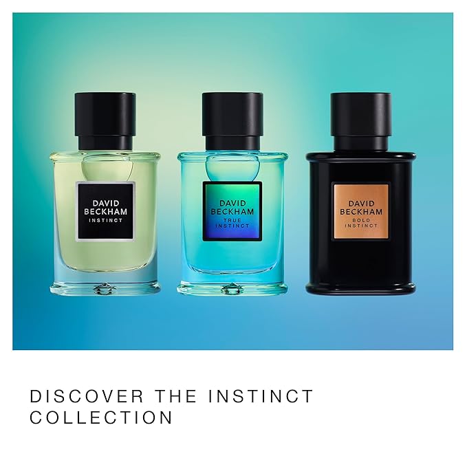 David Beckham True Instict Eau de Parfum 2.5 fl oz (Pack of 1), Notes of Pine, Cedarwood, and Vetiver, Men's Fragrance, Long Lasting, Everyday Fragrance, Travel Size