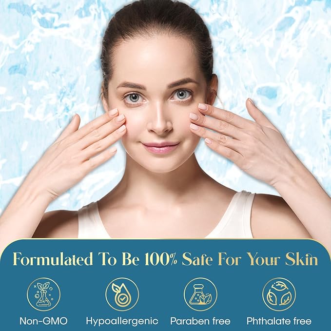 Hyaluronic Acid & Collagen Wrinkle Reducing Serum - Deep Hydration, Plumps & Smooths Skin - Dermatologist Tested, Clean Beauty, Korean Skin Care - 1.69 FL.OZ.
