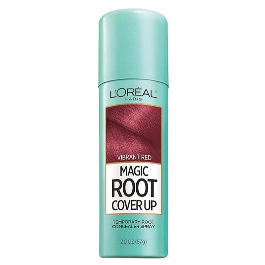 L'Oreal Paris Magic Root Cover Up Temporary Concealer Spray for Gray Hair, Bright Red, 2 Oz