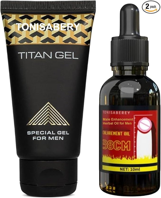 2 Pack Titan XXL Extra Strength Massage Oil – Power Enlargement Gel Cream for Huge Enhanced Size, Enlarge Thickness, Strength, and Prolonged Performance (Titan Gel G F04 Oil)
