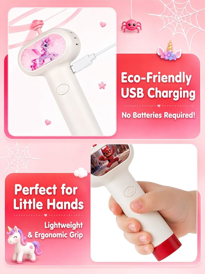2PCS Outside Toys for Kids & Pets Electric Disc Launcher 6 Flying Spinners