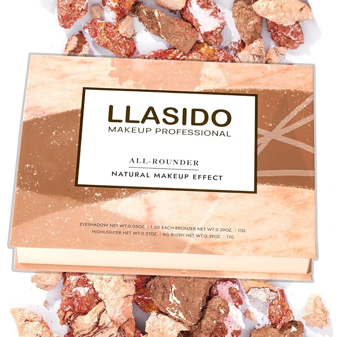 Best Baked Face Palette for Mature Skin – Includes Bronzer, Blush, Highlighter & Eyeshadows – Smooth Velvet Texture, Vegan & Cruelty-Free, Travel-Friendly Makeup Kit