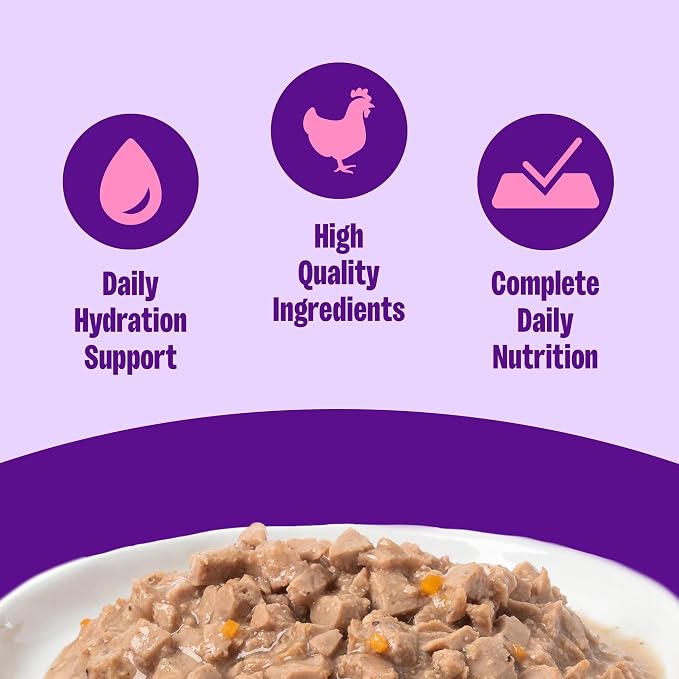 Wellness Complete Health Gravies Adult Canned Wet Cat Food, Natural, Protein Rich, Grain Free, Chicken Entrée Recipe, 3 oz, Pack of 12 Cans