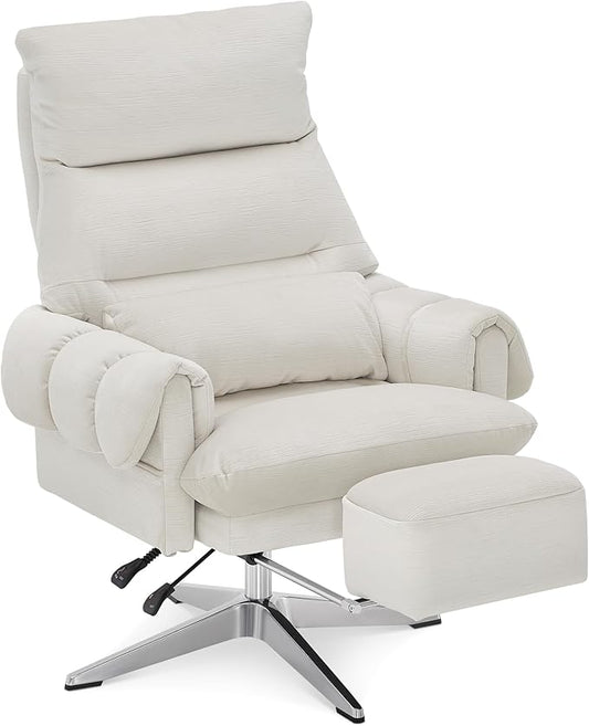 BarberPub Beauty Salon Chair with Lumbar Support, Adjustable Height, Swivel Reclining Esthetician Chair for Facial, Massage, Eyelash Extension, Tattoo 8105/8129 (Modern-X-Shaped Base, Fabric)