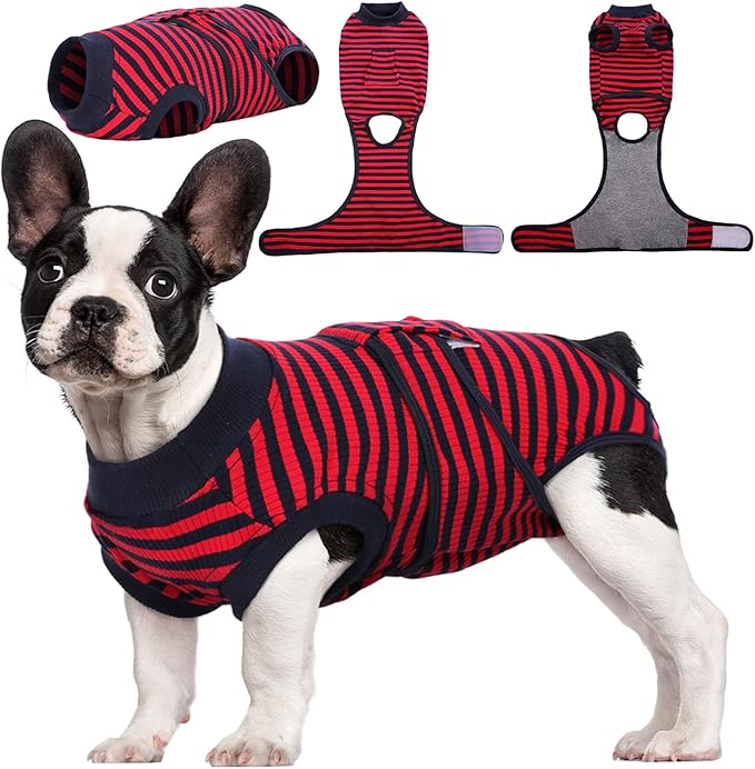 Kuoser Recovery Suit for Dogs Cats, Soft Dog Surgery Suit Female Male Spay | Professional Dog Onesie for Surgery, Substitute E-Collar & Cone, Prevent Licking Dog surgical suit Pet Neuter Suit