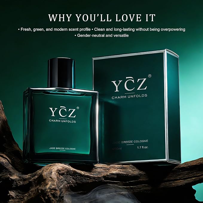 YCZ JADE BREEZE Cologne for Men – Aromatic Citrus Fragrance with Lemon, Verbena & Fresh Tea Notes, Amber & Musk Base, Long-Lasting Eau de Parfum Showcasing Unique Taste for Daily Wear, Office & Casual