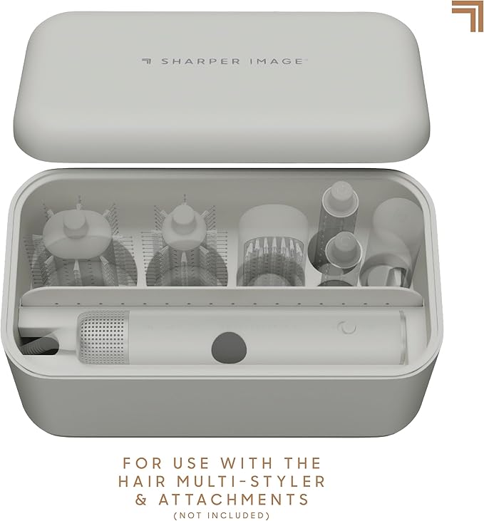 Sharper Image® Revel Airflow Styler Storage Case - Hair Tool Organizer| Durable Protective Case with Heat Pad for Multi-Styler and Attachments| Bathroom Countertop Hair Wrap Styler Organization