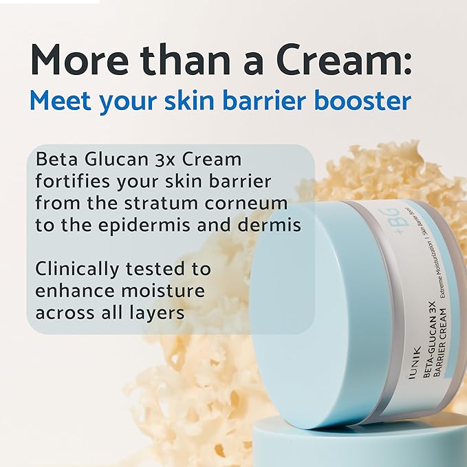IUNIK Beta-Glucan Hydration Serum & 3x Barrier Moisturizing Cream Set – Deep Hydration, Skin Barrier, Anti-Aging Face Moisturizer Duo for Dry Sensitive Skin | Vegan Korean Skincare with Panthenol