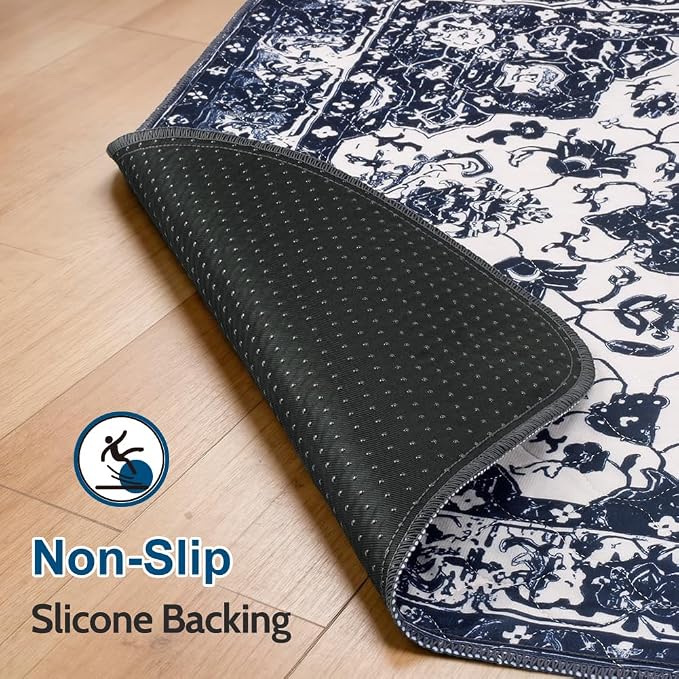 Washable Pee Pads for Dogs, 2 Pack Reusable Puppy Training Pads 24"x18" Super Absorbent Waterproof Dog Training Pads, Non-Slip Potty Pads, Whelping Pads Litter Mat Navy Blue
