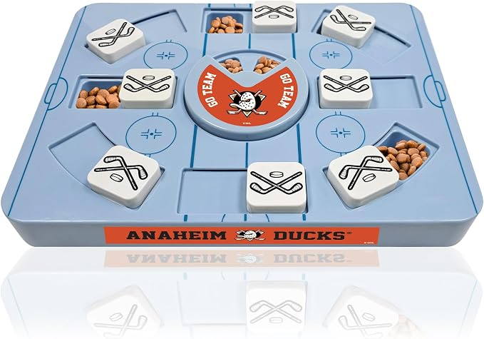 Pets First NHL Anaheim Ducks Large Puzzle Toy, New Size, Interactive Dog Treat & Slow Feeding Toy