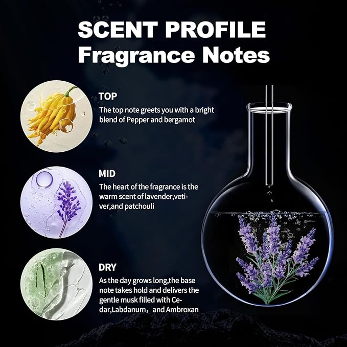 Men's hypnotic perfume, men's eau de toilette, (Philo_mone) fresh, warm, unique, rich fragrance 1.7 Fl Oz/50 ML Holiday Gift long-lasting fragrance spray, portable cologne perfume,