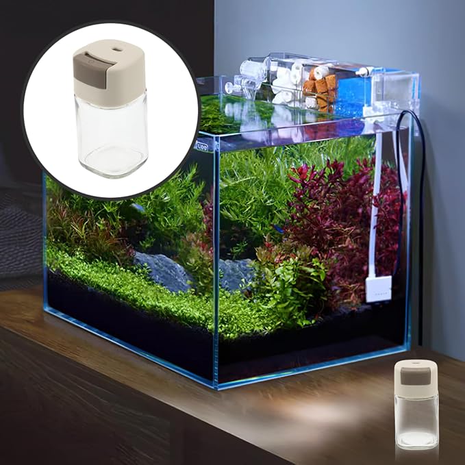 NOLITOY Manual Fish Food Dispenser Bottle, Angled Nozzle Squeeze Spot Feeder for Aquarium Targeted Feeding, Pet Food Storage for Betta Shrimp Turtles
