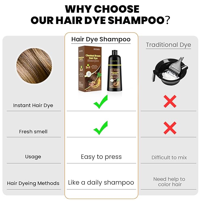 KAISASA HAIR DYE SHAMPOO 7-10 (Chestnut Brown)