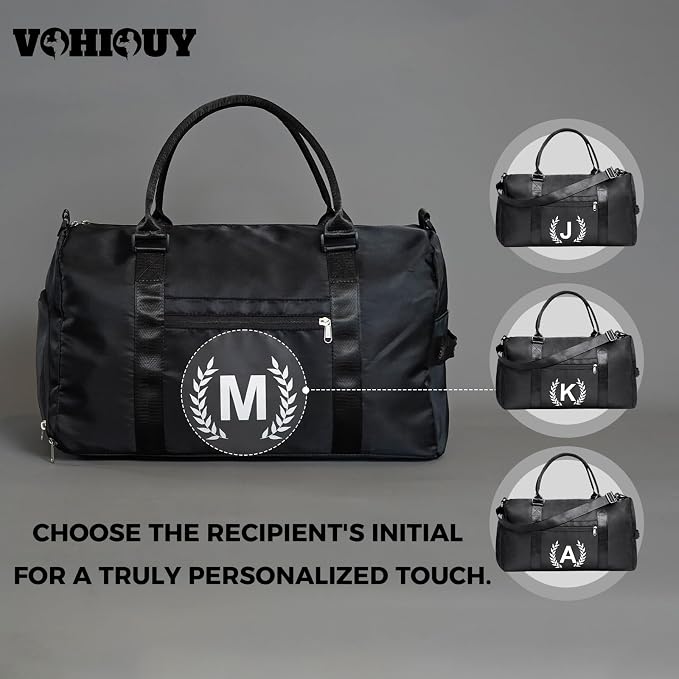 Gym Bag for Women, Personalized Duffle Bag with Shoe Compartment, Sports Bag for Yoga & Dance with Wet Pocket and Mat Strap