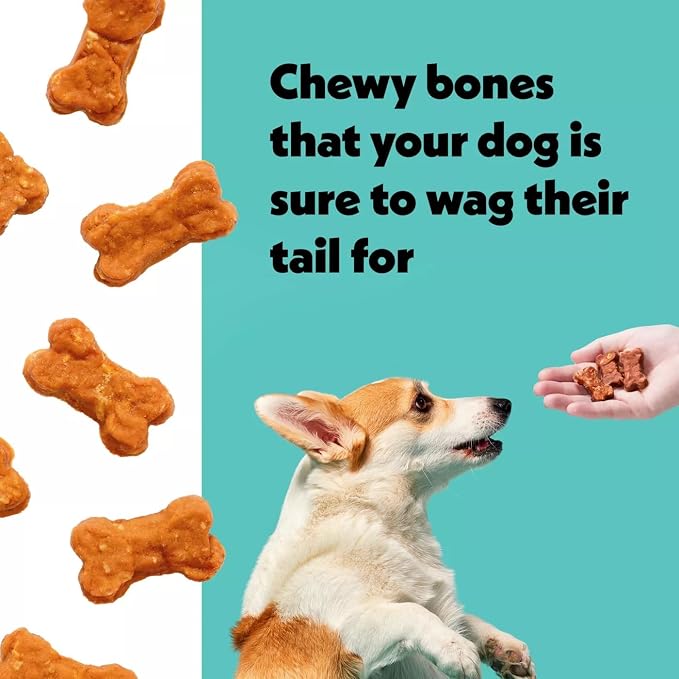 Wiggles and Wags Soft Chews Chicken & Cheese Recipe Bone-Shaped Treats